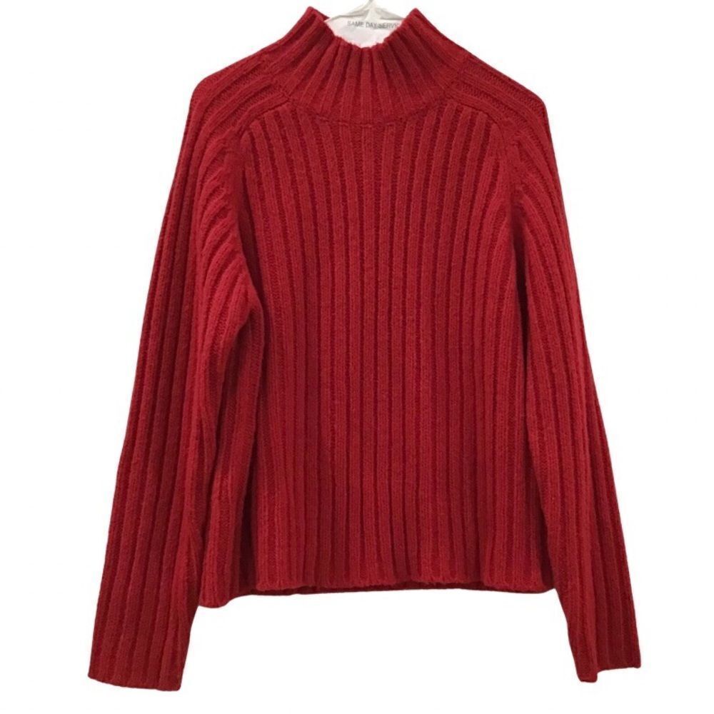 Red Sweater, Mockneck, The Limited, Size L